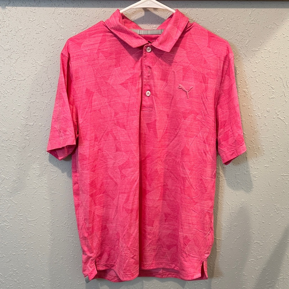 Puma Men's Vibrant Pink Polo Shirt